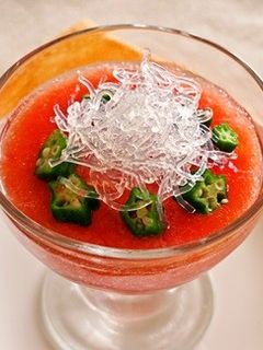 トマトとオクラのプチプチ冷製スープ-レシピのメイン写真
