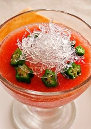 トマトとオクラのプチプチ冷製スープ-レシピのメイン写真