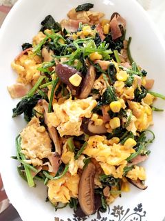 ほうれん草と卵の炒め物-レシピのメイン写真