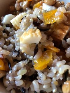 納豆と福神漬のちくわ入りまぜご飯-レシピのメイン写真