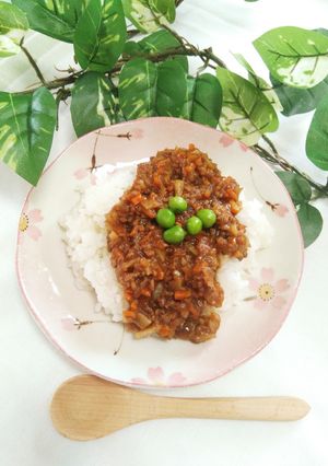 ♡丸まる新たまを1個使ったドライカレー♡-レシピのメイン写真