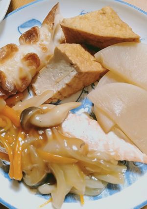 簡単☆煮物(煮汁で鮭の彩りあんかけ)-レシピのメイン写真