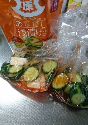 久原あごだし浅漬けの素 ピリ辛で山芋-レシピのメイン写真