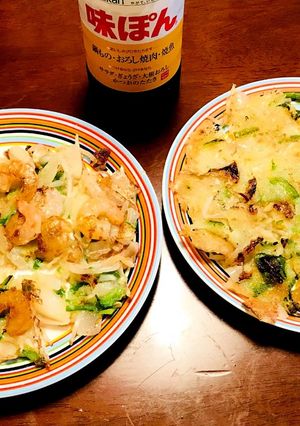 ピーマンともやしのチヂミ(エビバージョン-レシピのメイン写真