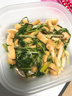 水菜とお揚げのさっと炒め-レシピのメイン写真