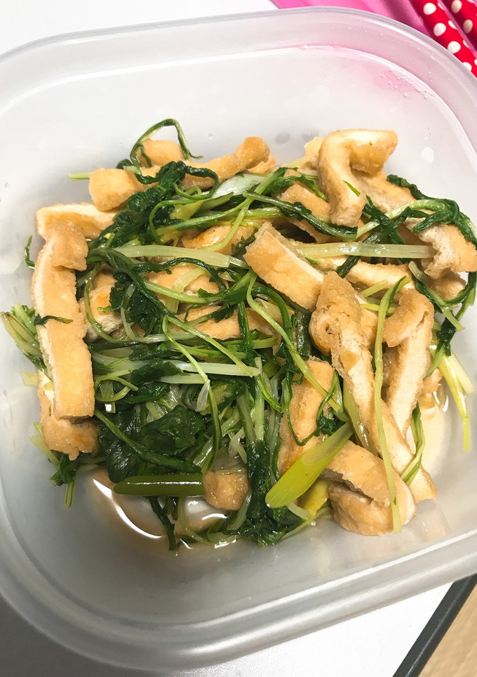水菜とお揚げのさっと炒め-レシピのメイン写真
