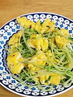 豆苗と卵のさっぱり炒め-レシピのメイン写真