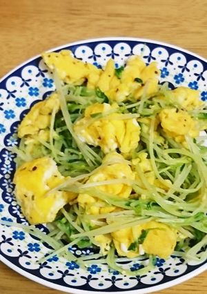 豆苗と卵のさっぱり炒め-レシピのメイン写真