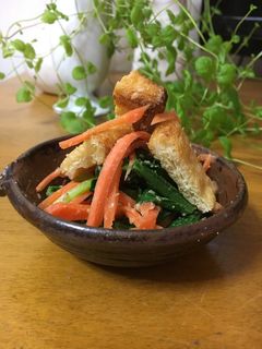 カリカリ油あげと小松菜人参のナムル-レシピのメイン写真