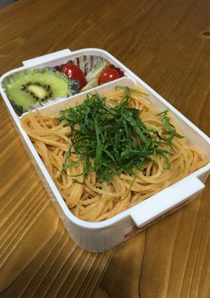 中学生女子 明太子スパゲティ弁当-レシピのメイン写真