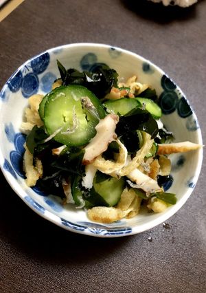 胡瓜の酢の物♡食べ応え♡油揚♡雑魚♡竹輪-レシピのメイン写真