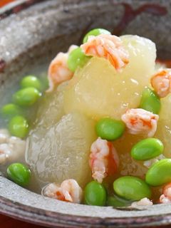 冬瓜とえび、枝豆のあんかけ-レシピのメイン写真