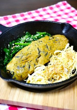 痛風貧血対策！スキレットひじき卵-レシピのメイン写真