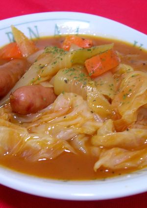 キャベツとウインナーのトマトスープ煮-レシピのメイン写真