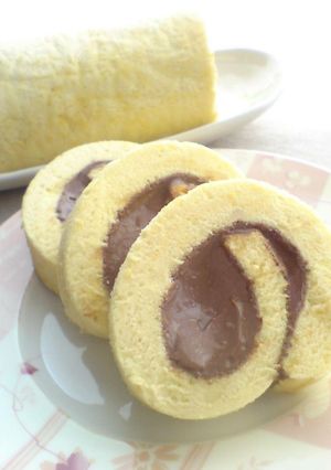 しっとり*ふわん☆生チョコシフォンロール-レシピのメイン写真