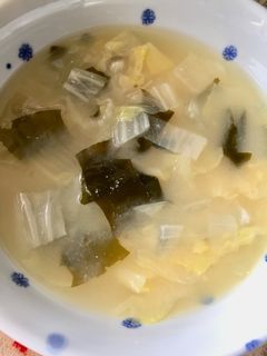 白菜芯の味噌汁-レシピのメイン写真