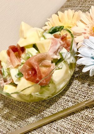 デパ地下風☆セロリと生ハムのサラダ-レシピのメイン写真