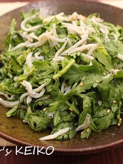 生春菊としらすの和えもの-レシピのメイン写真