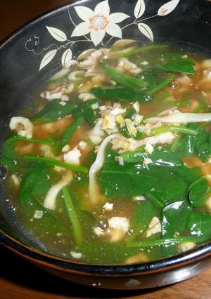 ほうれん草と鶏ミンチのあんかけうどん-レシピのメイン写真