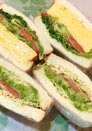 グリンピースでサンドイッチ-レシピのメイン写真