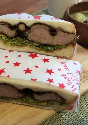 【パンレシピ】春キャベツの『カツサンド』-レシピのメイン写真