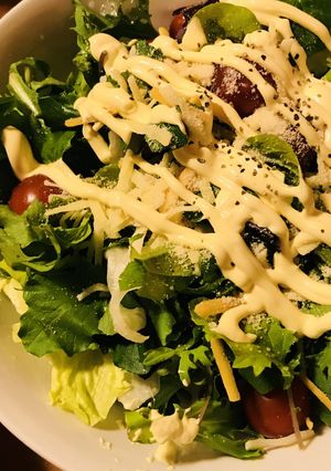 家野菜+買ってきリーフサラダ/マヨドレ-レシピのメイン写真