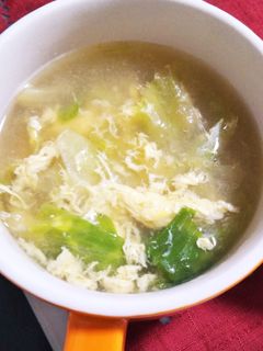 超簡単♪レタスと卵のさっぱりスープ-レシピのメイン写真