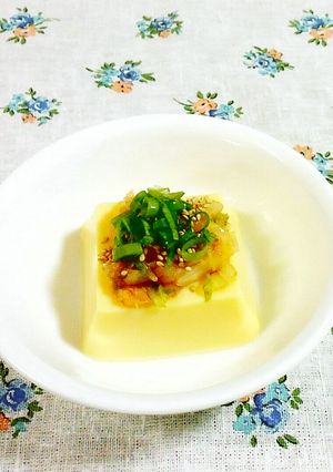 たまご豆腐に、キムチ&ごま♪-レシピのメイン写真