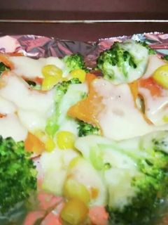 温野菜マヨチーズ焼き*巣ごもり卵ココット-レシピのメイン写真