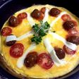 市販のミートボールでオープンオムレツ