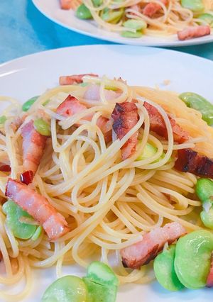そら豆とベーコンのペペロンチーノ-レシピのメイン写真