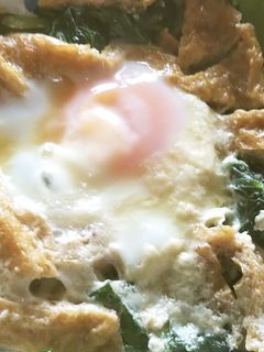 あげと菜っ葉の巣籠もり卵-レシピのメイン写真
