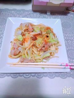 みそ風味のピリ辛焼きうどん-レシピのメイン写真