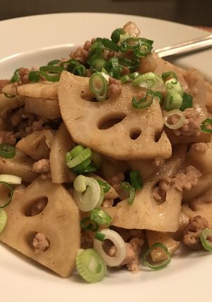 レンコンとミンチのカレー炒め-レシピのメイン写真