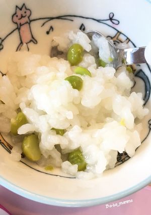 カミカミ期離乳食〜グリンピースごはん-レシピのメイン写真