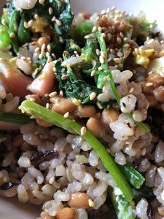 納豆とほうれん草の卵まぜご飯-レシピのメイン写真