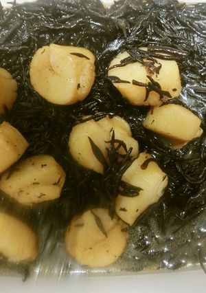 ホタテ、ひじきの煮物-レシピのメイン写真