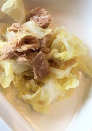 カミカミ期離乳食〜ツナのキャベツ蒸し-レシピのメイン写真