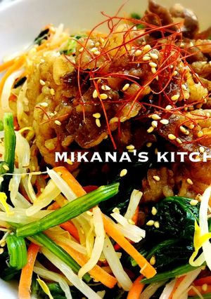 ナムルたっぷり☆簡単☆焼肉丼-レシピのメイン写真
