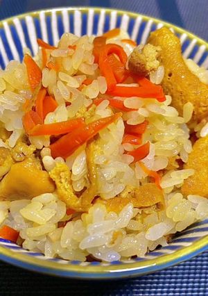 簡単にんじんご飯！鶏肉と人参の混ぜごはん-レシピのメイン写真