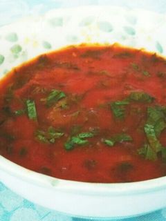 セロリの葉とトマトジュースのスープ-レシピのメイン写真