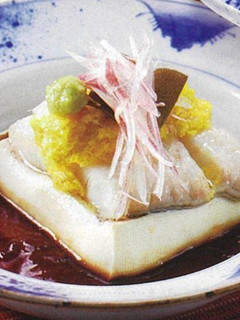 ほっけと豆腐の昆布蒸し 魚醤あんかけ-レシピのメイン写真