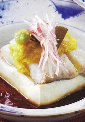 ほっけと豆腐の昆布蒸し 魚醤あんかけ-レシピのメイン写真