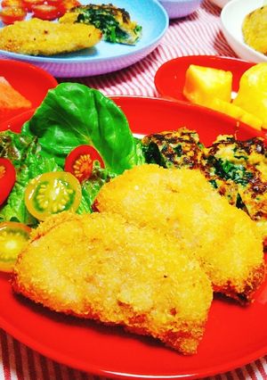 かぼちゃの煮物で☆ハムサンドフライ-レシピのメイン写真