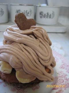 チョコたっぷりショコラモンブランタルト♪-レシピのメイン写真