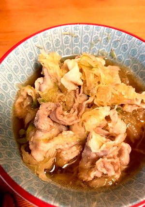 スープと食べる豚バラとキャベツのズボラ鍋-レシピのメイン写真