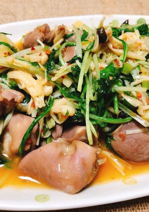 砂肝と水菜のスイートチリ炒め-レシピのメイン写真