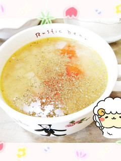 マクロビ☆にんにくたっぷりコロコロスープ-レシピのメイン写真