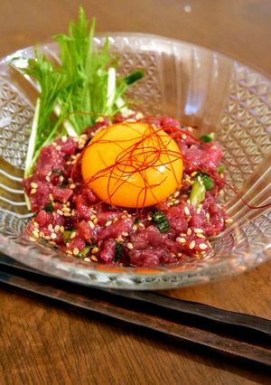 味付け簡単！馬刺しのユッケ-レシピのメイン写真