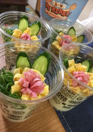 運動会 行楽 カップ そうめん弁当-レシピのメイン写真